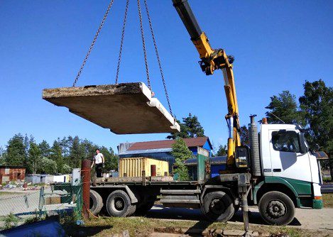 доставка и укладка дорожных плит манипулятором